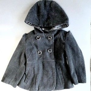 Rothschild pea coat black toddler coat size 2T
